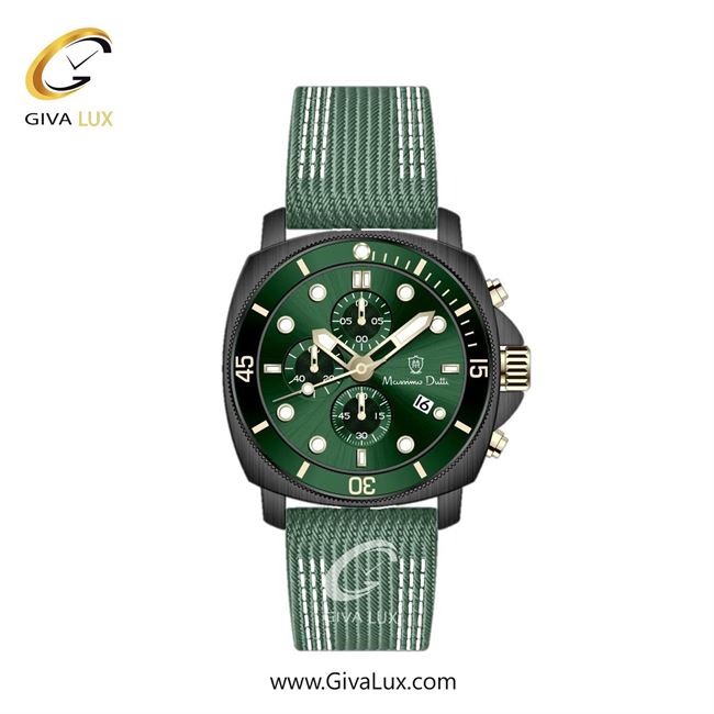 ساعت مچی اورجینال مردانه ماسیمو دوتی سه موتوره کرنوگراف مشکی | سبز| سبز| کد رفرنس MD.1.10004.03