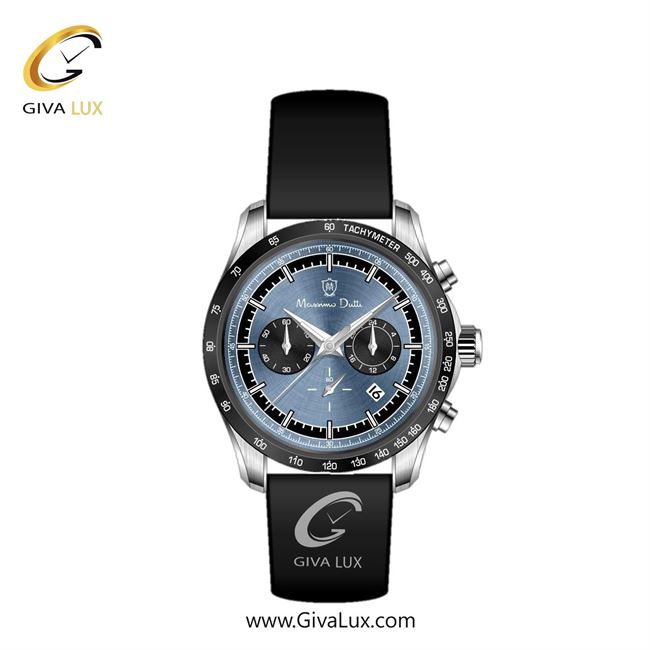 ساعت مچی اورجینال مردانه ماسیمو دوتی سه موتوره کرنوگراف مشکی-نقره ای | مشکی| آبی| کد رفرنس MD.1.10005.01