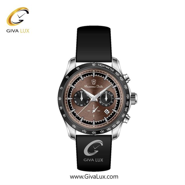 ساعت مچی اورجینال مردانه ماسیمو دوتی سه موتوره کرنوگراف نقره ای-مشکی | مشکی| قهوه ای| کد رفرنس MD.1.10005.04