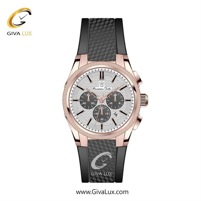 ساعت مچی اورجینال مردانه ماسیمو دوتی سه موتوره کرنوگراف رزگلد | تیتانیوم(زغالی)| دودی|تیتانیوم-نقره ای| کد رفرنس MD.1.10006.03