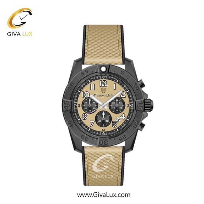ساعت مچی اورجینال مردانه ماسیمو دوتی سه موتوره کرنوگراف مشکی | کرم| کرم| کد رفرنس MD.1.10007.05
