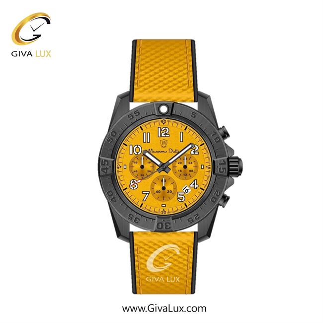 ساعت مچی اورجینال مردانه ماسیمو دوتی سه موتوره کرنوگراف مشکی | زرد| زرد| کد رفرنس MD.1.10007.06