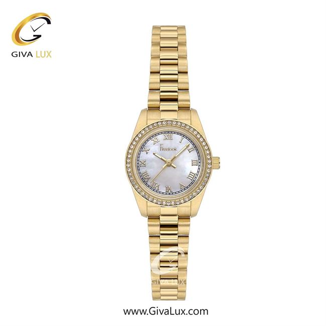 ساعت مچی اورجینال زنانه فریلوک Freelook طلایی | طلایی| سفید صدفی| کد رفرنس FL.1.10008.3