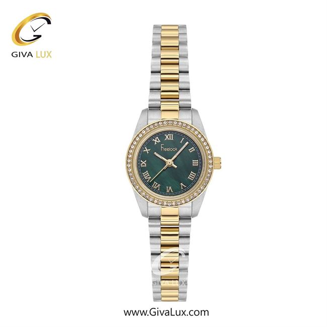 ساعت مچی اورجینال زنانه فریلوک Freelook طلایی | طلایی-نقره ای| سبز یشمی تیره| کد رفرنس FL.1.10008.4