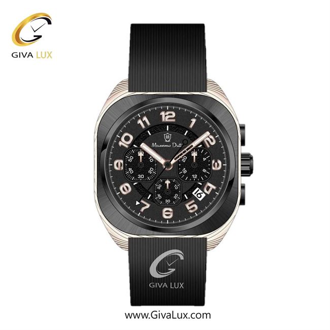 ساعت مچی اورجینال مردانه ماسیمو دوتی سه موتوره کرنوگراف رزگلد-مشکی | مشکی| مشکی| کد رفرنس MD.1.10009.02