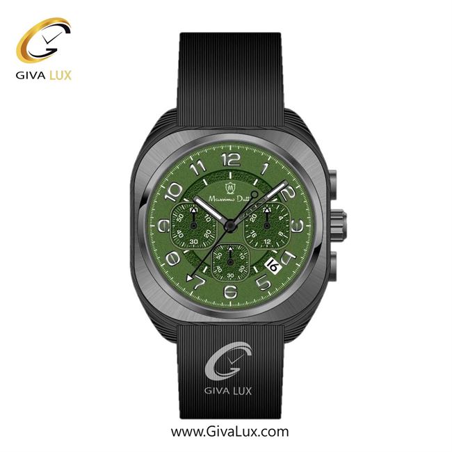 ساعت مچی اورجینال مردانه ماسیمو دوتی سه موتوره کرنوگراف تیتانیوم | مشکی| سبز| کد رفرنس MD.1.10009.06