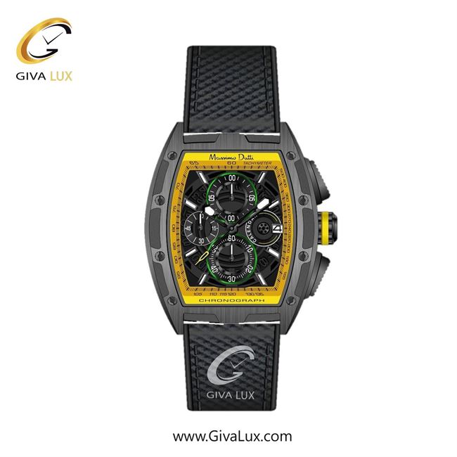 ساعت مچی اورجینال مردانه ماسیمو دوتی سه موتوره کرنوگراف مشکی | مشکی| مشکی-زرد| کد رفرنس MD.1.10012.04