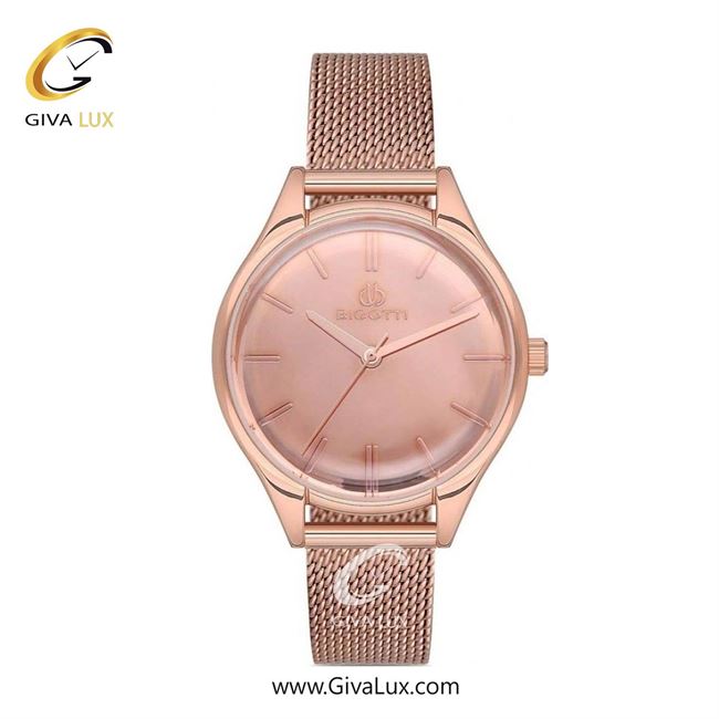 ساعت مچی اورجینال زنانه بیگوتی BIGOTTI رزگلد | رزگلد| رزگلد| کد رفرنس BG.1.10108.2