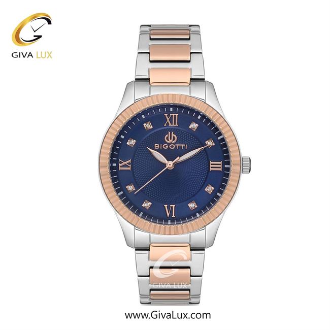 ساعت مچی اورجینال زنانه بیگوتی BIGOTTI رزگلد | رزگلد-نقره ای| سرمه ای| کد رفرنس BG.1.10157.4