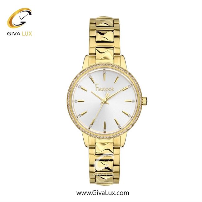 ساعت مچی اورجینال زنانه فریلوک Freelook طلایی | طلایی| نقره ای| کد رفرنس FL.1.10404-3