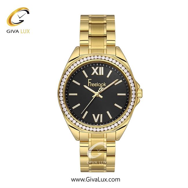 ساعت مچی اورجینال زنانه فریلوک Freelook طلایی | طلایی| مشکی| کد رفرنس FL.1.10405-3