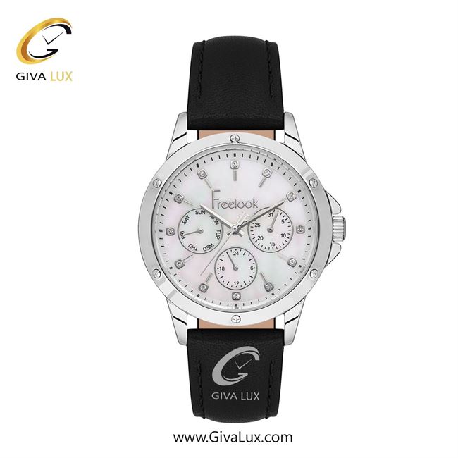 ساعت مچی اورجینال زنانه فریلوک Freelook سه موتوره فول تایم نقره ای | مشکی| سفید صدفی| کد رفرنس FL.1.10415-1