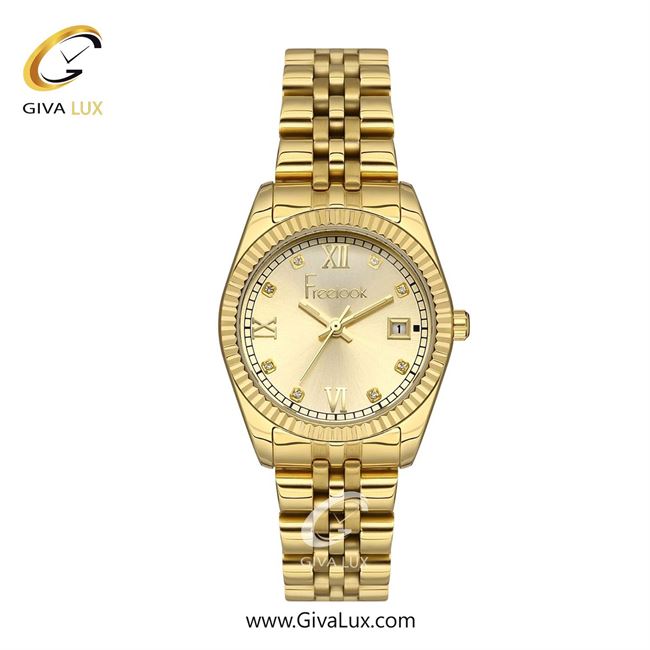 ساعت مچی اورجینال زنانه فریلوک Freelook طلایی | طلایی| طلایی| کد رفرنس FL.1.10417-2
