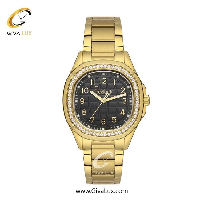 ساعت مچی اورجینال زنانه فریلوک Freelook طلایی | طلایی| مشکی| کد رفرنس FL.1.10418-3