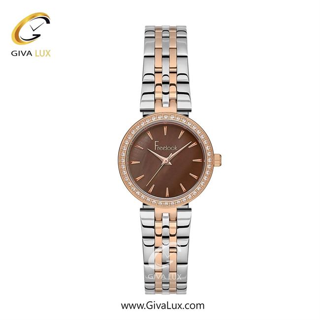 ساعت مچی اورجینال زنانه فریلوک Freelook رزگلد | نقره ای-رزگلد| قهوه ای| کد رفرنس FL.1.10426-5