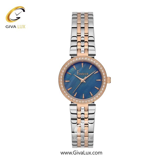 ساعت مچی اورجینال زنانه فریلوک Freelook رزگلد | نقره ای-رزگلد| آبی| کد رفرنس FL.1.10426-6