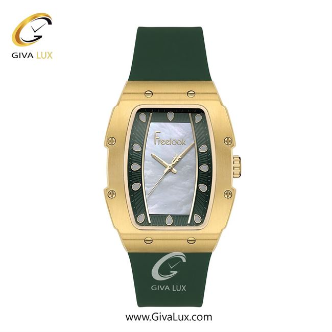 ساعت مچی اورجینال زنانه فریلوک Freelook طلایی | سبز| سبز یشمی تیره-سفید صدفی| کد رفرنس FL.1.10431-4