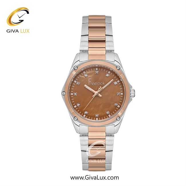 ساعت مچی اورجینال زنانه فریلوک Freelook رزگلد | نقره ای-رزگلد| قهوه ای| کد رفرنس FL.1.10437-5