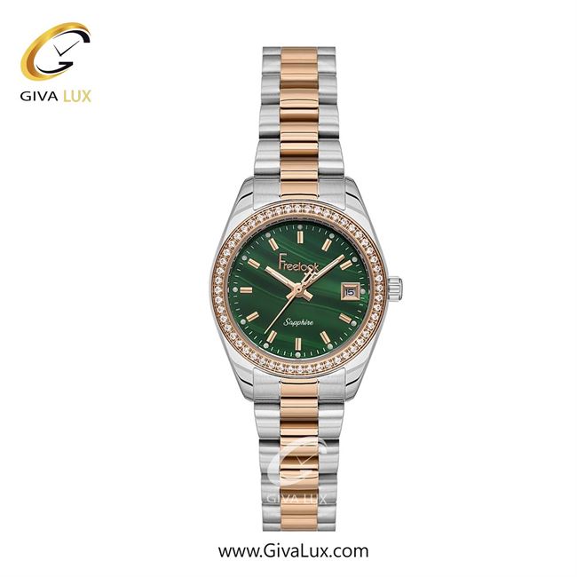 ساعت مچی اورجینال زنانه فریلوک Freelook رزگلد | رزگلد-نقره ای| سبز یشمی تیره| کد رفرنس FL.1.10442-8