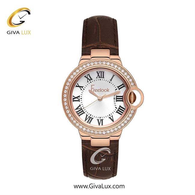 ساعت مچی اورجینال زنانه فریلوک Freelook رزگلد | قهوه ای| نقره ای| کد رفرنس FL.1.10445-5