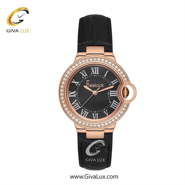 ساعت مچی اورجینال زنانه فریلوک Freelook رزگلد | مشکی| مشکی| کد رفرنس FL.1.10445-6