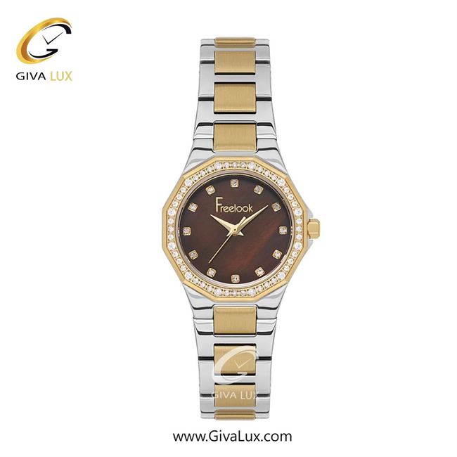 ساعت مچی اورجینال زنانه فریلوک Freelook طلایی | نقره ای-طلایی| قهوه ای| کد رفرنس FL.1.10456.4