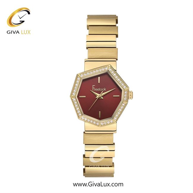 ساعت مچی اورجینال زنانه فریلوک Freelook طلایی | طلایی| زرشکی| کد رفرنس FL.1.10492-4