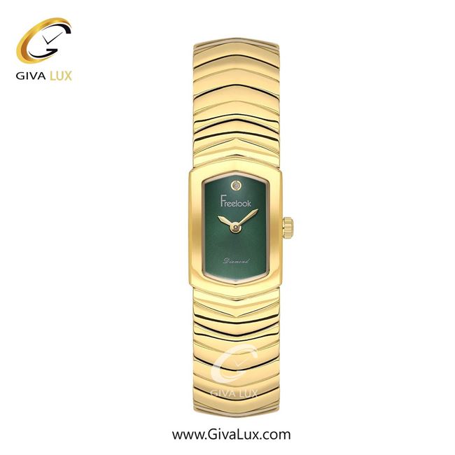 ساعت مچی اورجینال زنانه فریلوک Freelook طلایی | طلایی| سبز یشمی تیره| کد رفرنس FL.1.10504-4