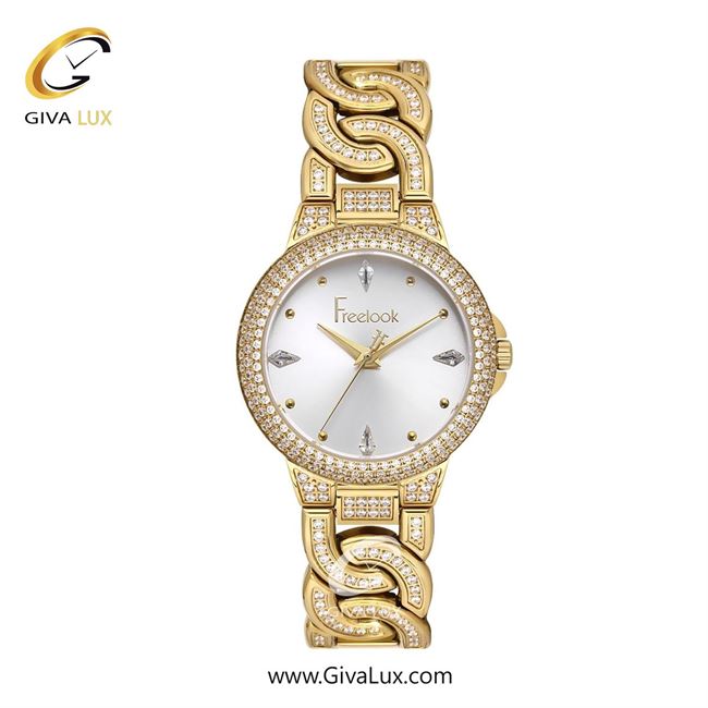 ساعت مچی اورجینال زنانه فریلوک Freelook طلایی | طلایی| نقره ای| کد رفرنس FL.1.10507-2