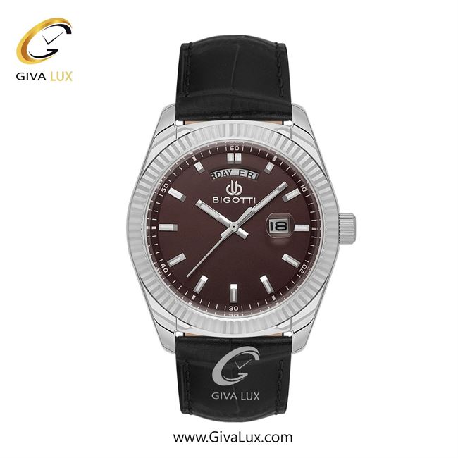 ساعت مچی اورجینال مردانه بیگوتی BIGOTTI نقره ای | مشکی| قهوه ای| کد رفرنس BG.1.10557-5