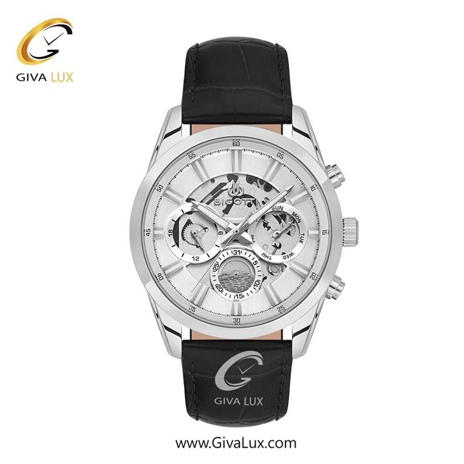 ساعت مچی اورجینال مردانه بیگوتی BIGOTTI سه موتوره فول تایم نقره ای | مشکی| نقره ای| کد رفرنس BG.1.10562-1