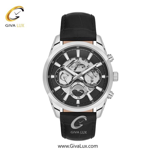 ساعت مچی اورجینال مردانه بیگوتی BIGOTTI سه موتوره فول تایم نقره ای | مشکی| مشکی| کد رفرنس BG.1.10562-3