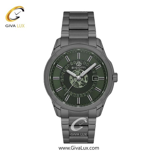 ساعت مچی اورجینال مردانه بیگوتی BIGOTTI تیتانیوم | تیتانیوم| سبز یشمی تیره| کد رفرنس BG.1.10591.5