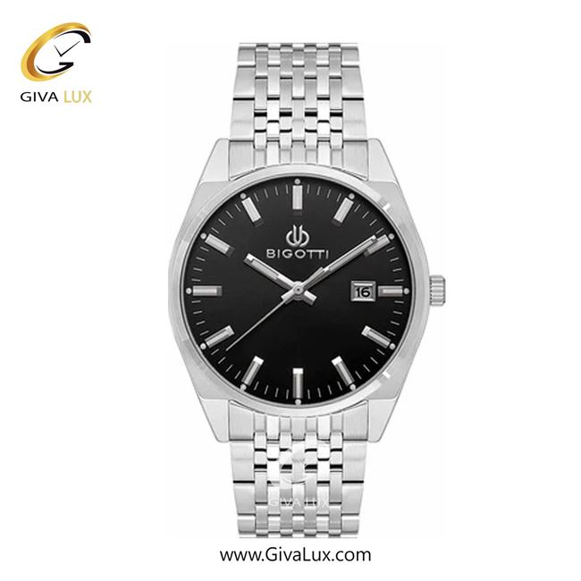 ساعت مچی اورجینال مردانه بیگوتی BIGOTTI نقره ای | نقره ای| مشکی| کد رفرنس BG.1.10592.2