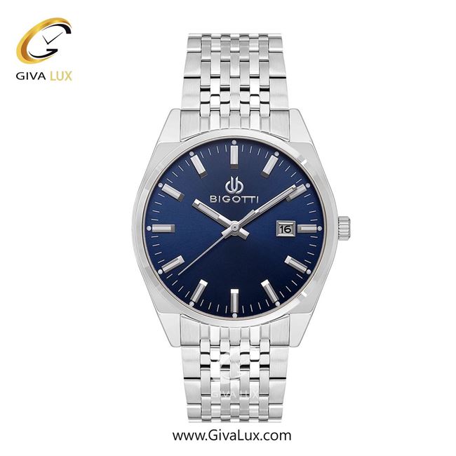 ساعت مچی اورجینال مردانه بیگوتی BIGOTTI نقره ای | نقره ای| سرمه ای| کد رفرنس BG.1.10592.3