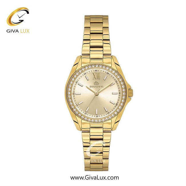 ساعت مچی اورجینال زنانه بیگوتی BIGOTTI طلایی | طلایی| طلایی| کد رفرنس BG.1.10621-7