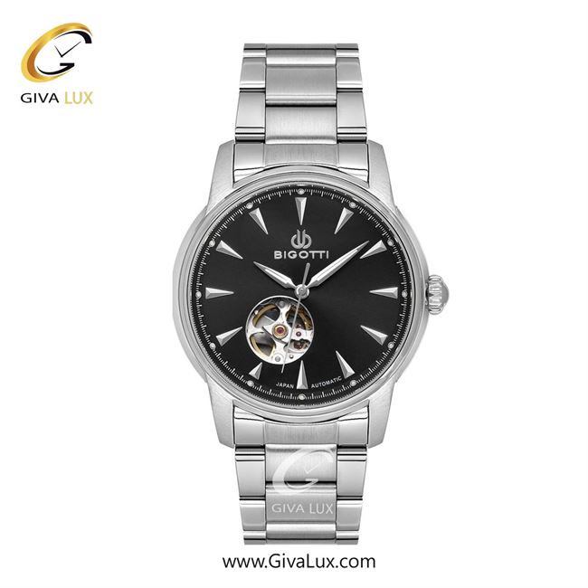 ساعت مچی اورجینال مردانه بیگوتی BIGOTTI نقره ای | نقره ای| مشکی| کد رفرنس BG.1.10632.2