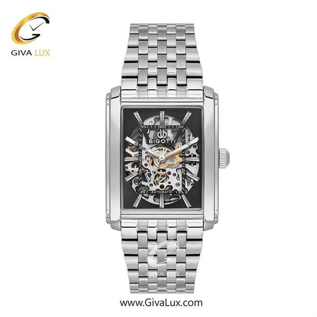 ساعت مچی اورجینال مردانه بیگوتی BIGOTTI نقره ای | نقره ای| مشکی| کد رفرنس BG.1.10634-2
