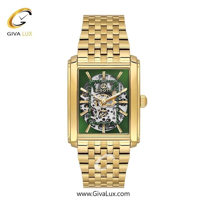 ساعت مچی اورجینال مردانه بیگوتی BIGOTTI طلایی | طلایی| سبز| کد رفرنس BG.1.10634-4