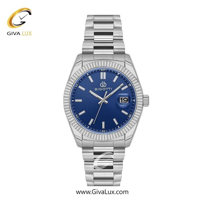 ساعت مچی اورجینال مردانه بیگوتی BIGOTTI نقره ای | نقره ای| سرمه ای| کد رفرنس BG.1.10639-3