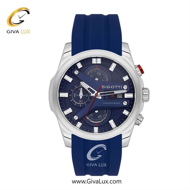ساعت مچی اورجینال مردانه بیگوتی BIGOTTI سه موتوره کرنوگراف نقره ای | سرمه ای| سرمه ای| کد رفرنس BG.1.10641-2