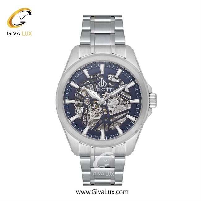 ساعت مچی اورجینال مردانه بیگوتی BIGOTTI نقره ای | نقره ای| سرمه ای| کد رفرنس BG.1.10642-3