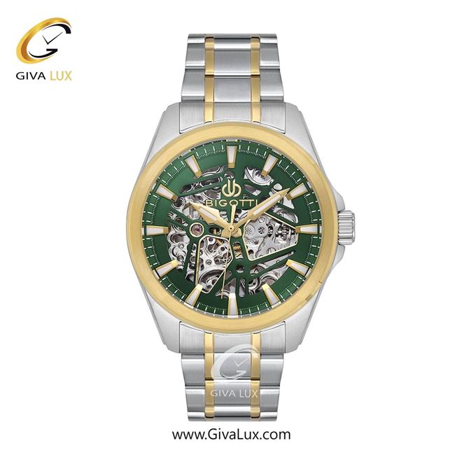 ساعت مچی اورجینال مردانه بیگوتی BIGOTTI طلایی | طلایی-نقره ای| سبز| کد رفرنس BG.1.10642-4