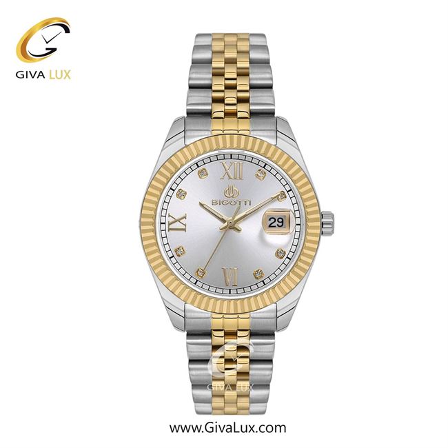 ساعت مچی اورجینال زنانه بیگوتی BIGOTTI طلایی | طلایی-نقره ای| نقره ای| کد رفرنس BG.1.10643-4