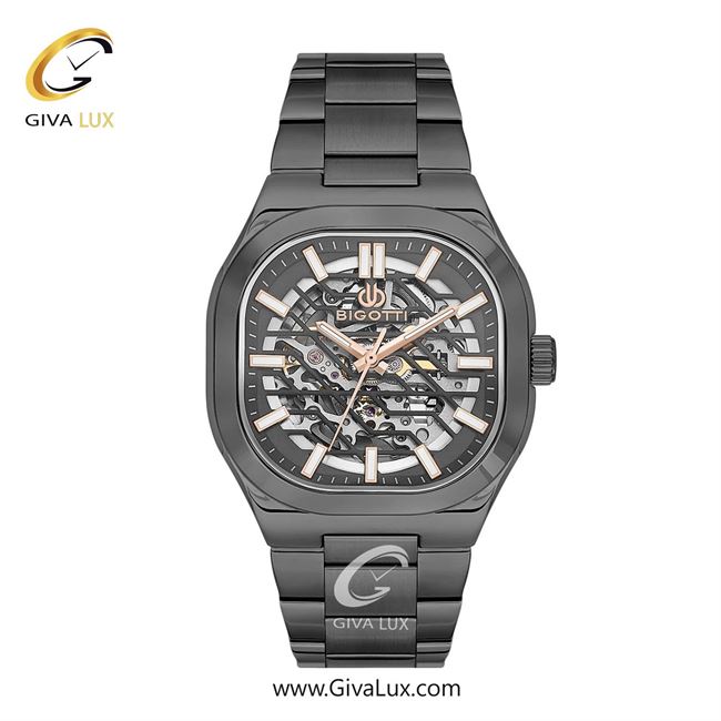 ساعت مچی اورجینال مردانه بیگوتی BIGOTTI تیتانیوم | تیتانیوم| دودی|تیتانیوم| کد رفرنس BG.1.10645.5