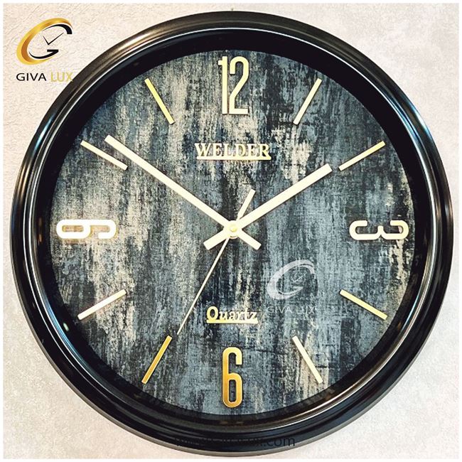 ساعت دیواری اورجینال ولدر PVC مشکی| کد رفرنس 100