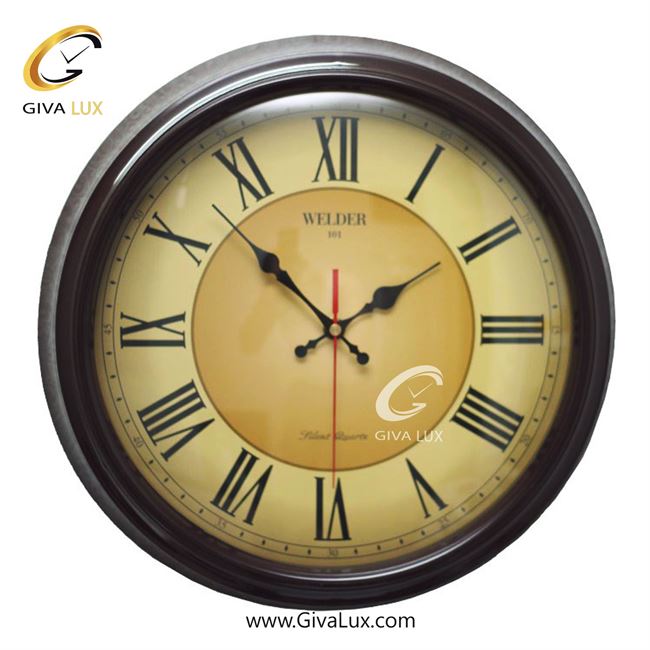 ساعت دیواری اورجینال ولدر PVC قهوه ای| کد رفرنس 101