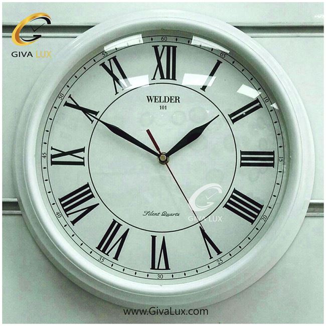 ساعت دیواری اورجینال ولدر PVC سفید| کد رفرنس 101