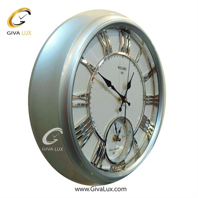 ساعت دیواری اورجینال ولدر PVC سفید| کد رفرنس 102