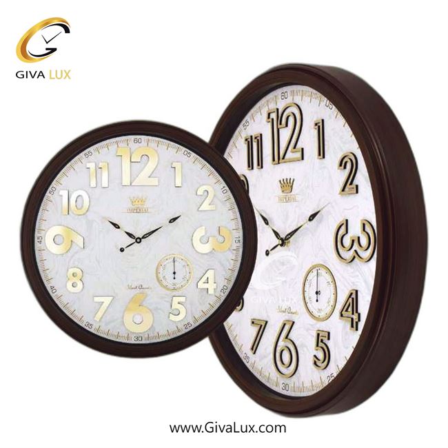 ساعت دیواری اورجینال امپریال PVC قهوه ای| کد رفرنس 1020B